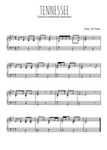 Téléchargez l'arrangement pour piano de la partition de Tennessee en PDF, niveau moyen